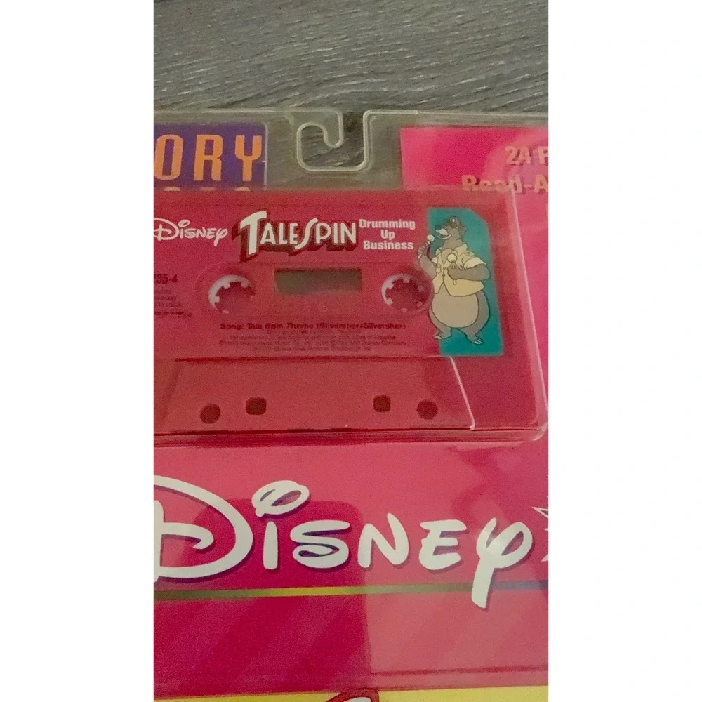 Vintage Disney TaleSpin Drumming Up Business Read Along Book and Cassette Tape - Picture 2 of 3